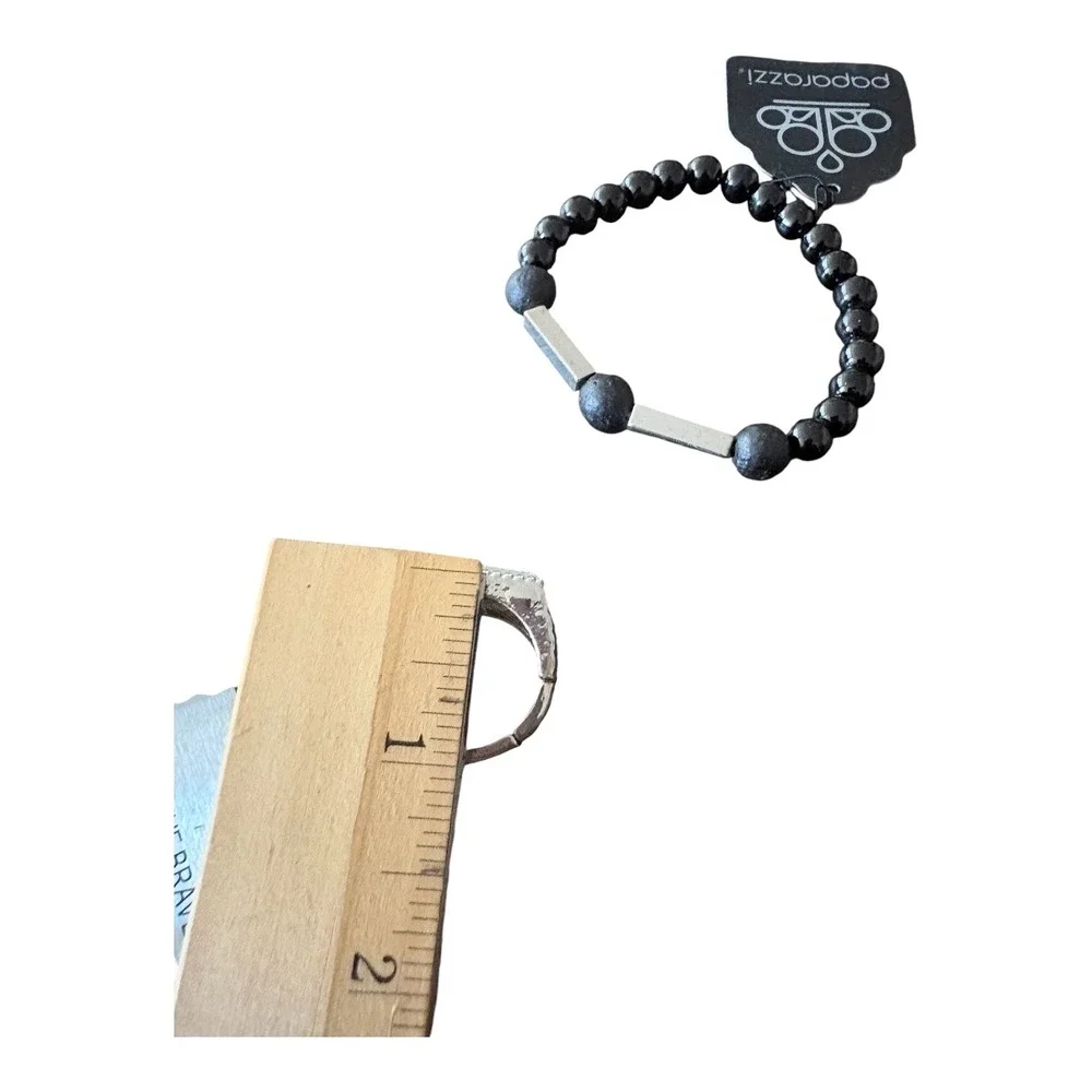 Paparazzi‎ Mens Jewelry Set Proud Patriot Dog Tag Necklace Bracelet Black Ring